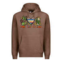 Chestnut peace love san judas Premium Hoodie - JahusDesignShop