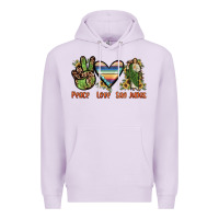 Lilac peace love san judas Premium Hoodie - JahusDesignShop