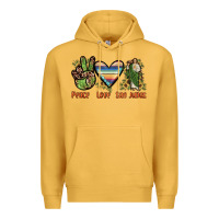 Mustard peace love san judas Premium Hoodie - JahusDesignShop