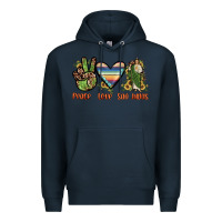 Navy peace love san judas Premium Hoodie - JahusDesignShop