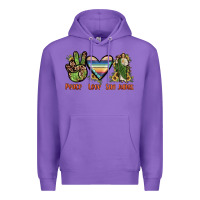 Purple peace love san judas Premium Hoodie - JahusDesignShop