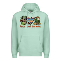 Seafoam peace love san judas Premium Hoodie - JahusDesignShop