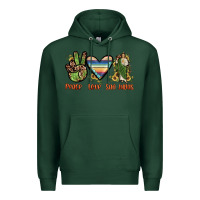 Sports Green peace love san judas Premium Hoodie - JahusDesignShop