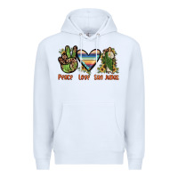 White peace love san judas Premium Hoodie - JahusDesignShop
