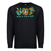Black peace love faith Premium Sweatshirt - texasbilliewilder