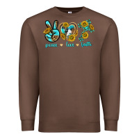 Chestnut peace love faith Premium Sweatshirt - texasbilliewilder