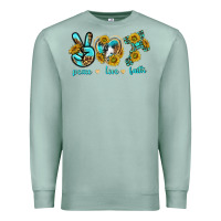 Seafoam peace love faith Premium Sweatshirt - texasbilliewilder