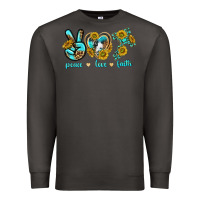 Smoke peace love faith Premium Sweatshirt - texasbilliewilder