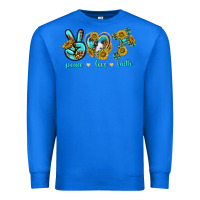 True Royal peace love faith Premium Sweatshirt - texasbilliewilder