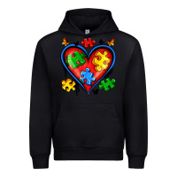 Black autism heart Urban Hoodie - Artiststas