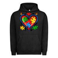 Pigment Black autism heart Urban Hoodie - Artiststas