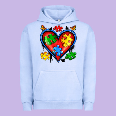 Autism Heart Urban Hoodie Designed By Artiststas