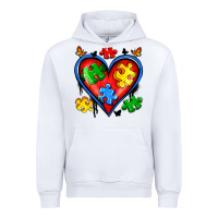 White autism heart Urban Hoodie - Artiststas