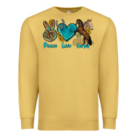 Antique Gold peace love horses tbw Premium Sweatshirt - texasbilliewilder