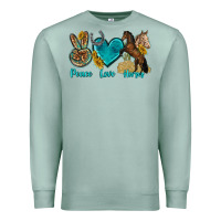 Seafoam peace love horses tbw Premium Sweatshirt - texasbilliewilder