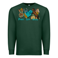 Sports Green peace love horses tbw Premium Sweatshirt - texasbilliewilder