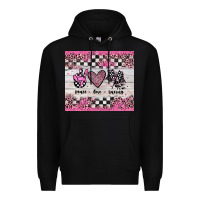 Black peace love racing Premium Hoodie - JahusDesignShop