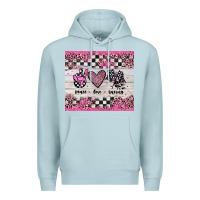 Blue Mist peace love racing Premium Hoodie - JahusDesignShop