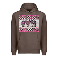 Coffee peace love racing Premium Hoodie - JahusDesignShop