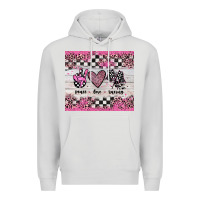 Dove Grey peace love racing Premium Hoodie - JahusDesignShop