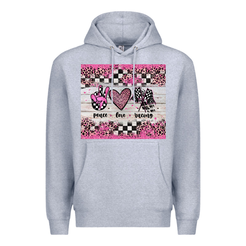 Peace Love Racing Premium Hoodie by JahusDesignShop | Teevron