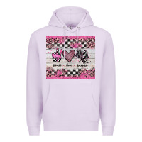 Lilac peace love racing Premium Hoodie - JahusDesignShop