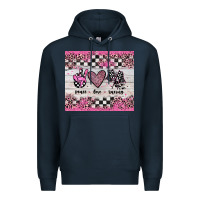 Navy peace love racing Premium Hoodie - JahusDesignShop