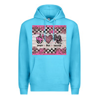 Ocean Blue peace love racing Premium Hoodie - JahusDesignShop