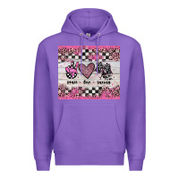 Purple peace love racing Premium Hoodie - JahusDesignShop