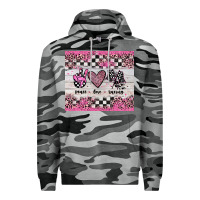 Slate Camo peace love racing Premium Hoodie - JahusDesignShop