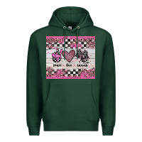 Sports Green peace love racing Premium Hoodie - JahusDesignShop