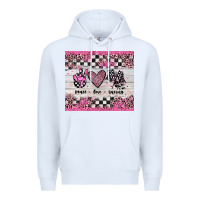 White peace love racing Premium Hoodie - JahusDesignShop