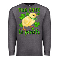 Charcoal Heather Too Cute To Pinch Chick Premium Sweatshirt - RanaPortraitStore