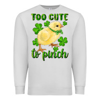 Dove Grey Too Cute To Pinch Chick Premium Sweatshirt - RanaPortraitStore