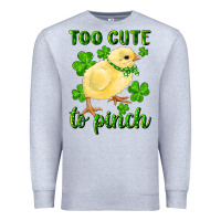 Heather Grey Too Cute To Pinch Chick Premium Sweatshirt - RanaPortraitStore