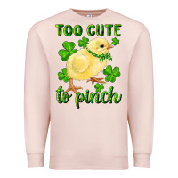 Pale Pink Too Cute To Pinch Chick Premium Sweatshirt - RanaPortraitStore