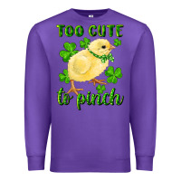 Purple Too Cute To Pinch Chick Premium Sweatshirt - RanaPortraitStore