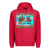 Cardinal peace love pitbull Premium Hoodie - JahusDesignShop