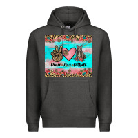Charcoal Heather peace love pitbull Premium Hoodie - JahusDesignShop