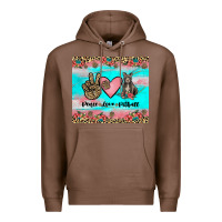 Chestnut peace love pitbull Premium Hoodie - JahusDesignShop