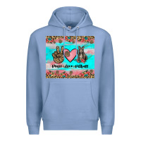 Colony Blue peace love pitbull Premium Hoodie - JahusDesignShop
