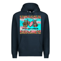 Navy peace love pitbull Premium Hoodie - JahusDesignShop