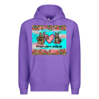 Purple peace love pitbull Premium Hoodie - JahusDesignShop