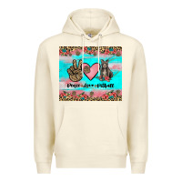 Sandshell peace love pitbull Premium Hoodie - JahusDesignShop