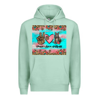 Seafoam peace love pitbull Premium Hoodie - JahusDesignShop