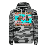 Slate Camo peace love pitbull Premium Hoodie - JahusDesignShop