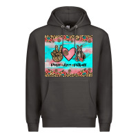 Smoke peace love pitbull Premium Hoodie - JahusDesignShop
