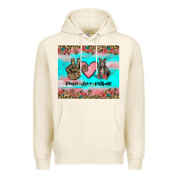 Tofu peace love pitbull Premium Hoodie - JahusDesignShop