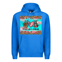 True Royal peace love pitbull Premium Hoodie - JahusDesignShop