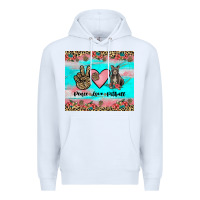 White peace love pitbull Premium Hoodie - JahusDesignShop
